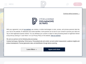 'philharmoniedeparis.fr' screenshot