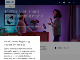 'philips-hue.com' screenshot