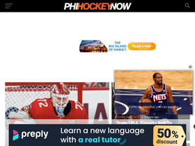 'phillyhockeynow.com' screenshot