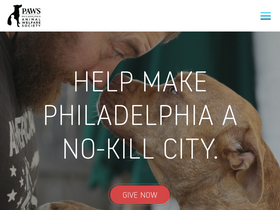 'phillypaws.org' screenshot