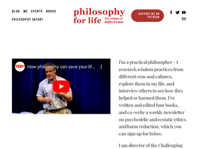 'philosophyforlife.org' screenshot