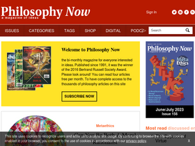 'philosophynow.org' screenshot