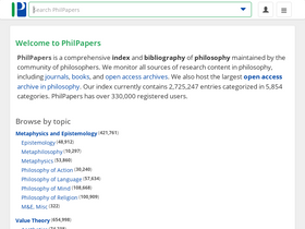 'philpapers.org' screenshot