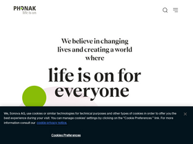 'phonak.com' screenshot