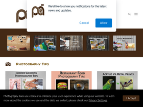 'photographyaxis.com' screenshot