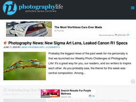 'photographylife.com' screenshot