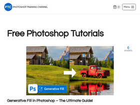 'photoshoptrainingchannel.com' screenshot