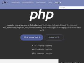 'php.net' screenshot