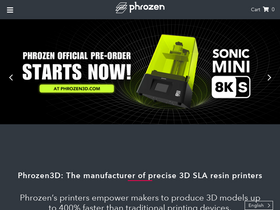 'phrozen3d.com' screenshot