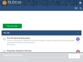 'physicianassistantforum.com' screenshot