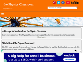 'physicsclassroom.com' screenshot