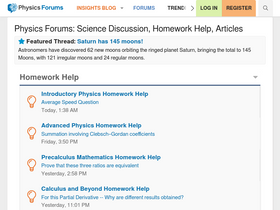 'physicsforums.com' screenshot