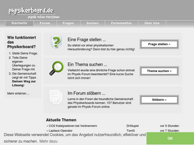 'physikerboard.de' screenshot