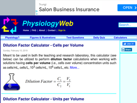 'physiologyweb.com' screenshot