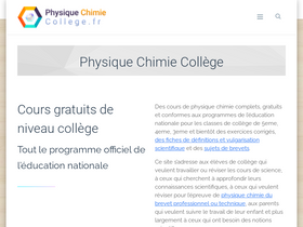 'physique-chimie-college.fr' screenshot