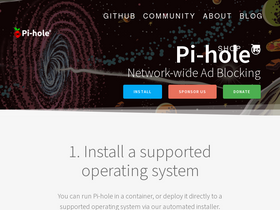 'pi-hole.net' screenshot