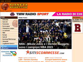 'pianetabasket.com' screenshot