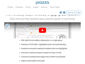 'piazza.com' screenshot