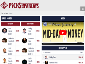 'picksandparlays.net' screenshot
