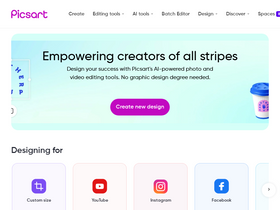 'picsart.com' screenshot