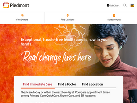 'piedmont.org' screenshot