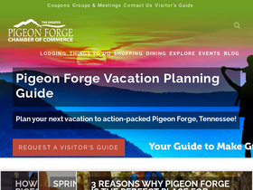 'pigeonforgechamber.com' screenshot