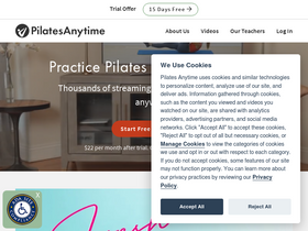 'pilatesanytime.com' screenshot
