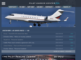 'pilotcareercenter.com' screenshot