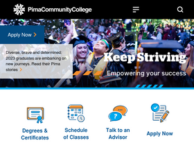 'pima.edu' screenshot