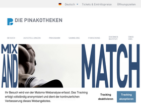 'pinakothek.de' screenshot