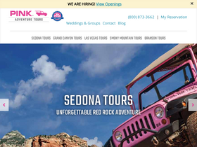 'pinkadventuretours.com' screenshot