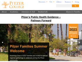 'pitzer.edu' screenshot