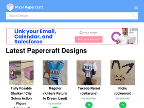 'pixelpapercraft.com' screenshot