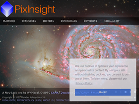 'pixinsight.com' screenshot