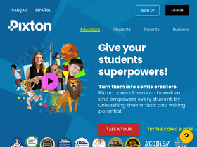 'pixton.com' screenshot