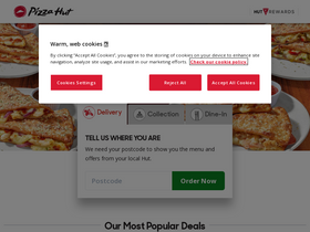 'pizzahut.co.uk' screenshot