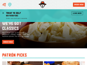 'pizzapatron.com' screenshot
