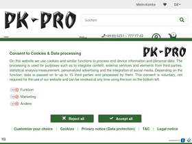 'pk-pro.de' screenshot