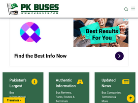 'pkbuses.com' screenshot