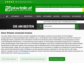'pkwteile.at' screenshot
