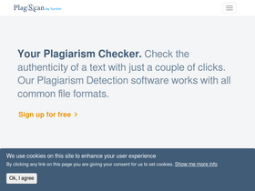 'plagscan.com' screenshot