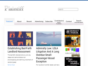 'plaintiffmagazine.com' screenshot