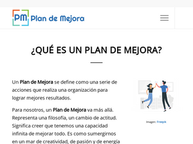 'plandemejora.com' screenshot