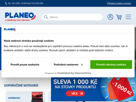 'planeo.cz' screenshot