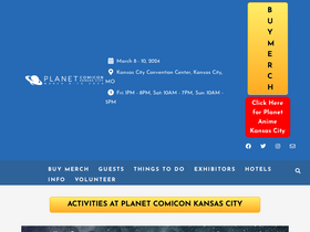 'planetcomicon.com' screenshot