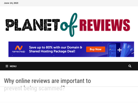 'planetofreviews.com' screenshot