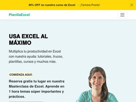 'planillaexcel.com' screenshot