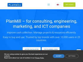 'planmill.com' screenshot