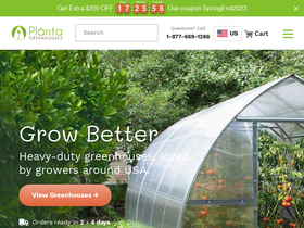'plantagreenhouses.com' screenshot