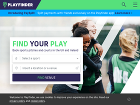 'playfinder.com' screenshot